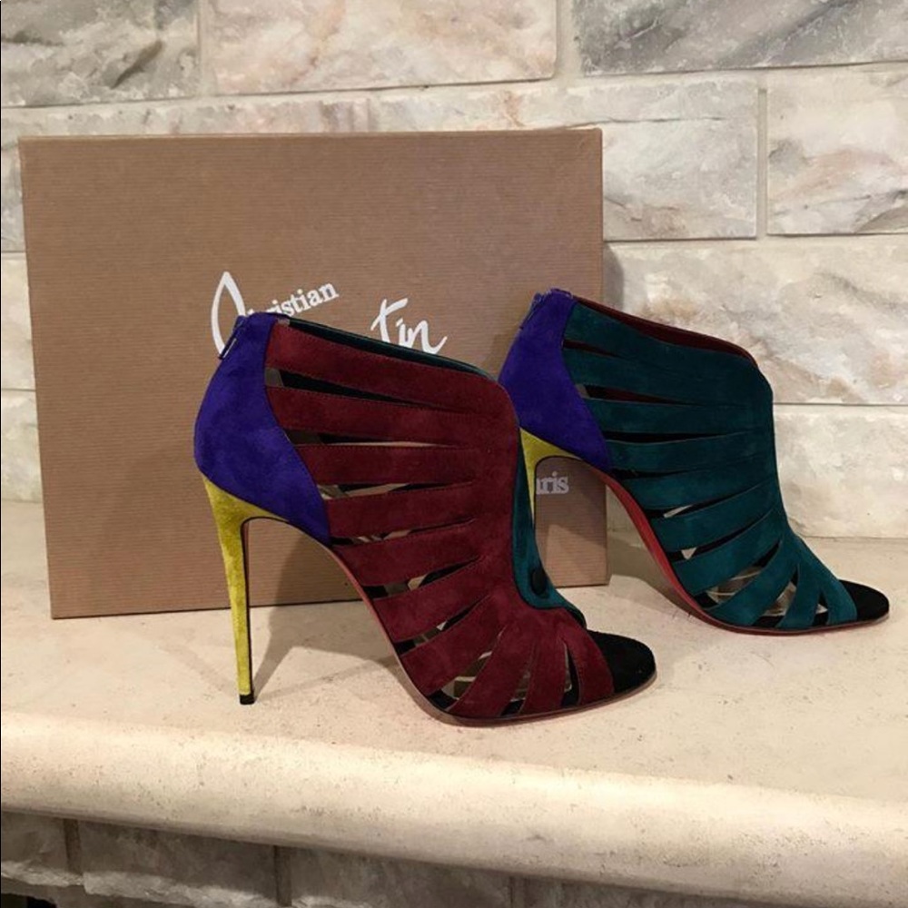 **SOLD** Louboutin Caged Heels 👠 / Booties - Picture 1 of 8